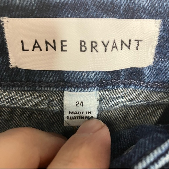 Lane Bryant distressed high rise girlfriend straight jeans signature fit size 24 - Picture 2 of 9